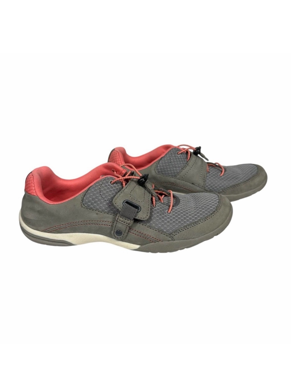 Clarks Collection Women's Low Top Sport Walking Shoe Grey Pink 7.5